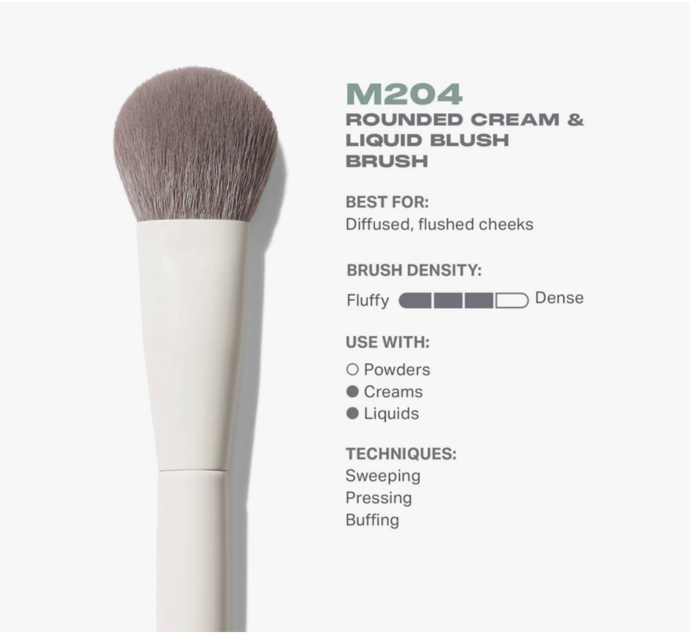 M204 Rounded Cream & Liquid Blush Brush