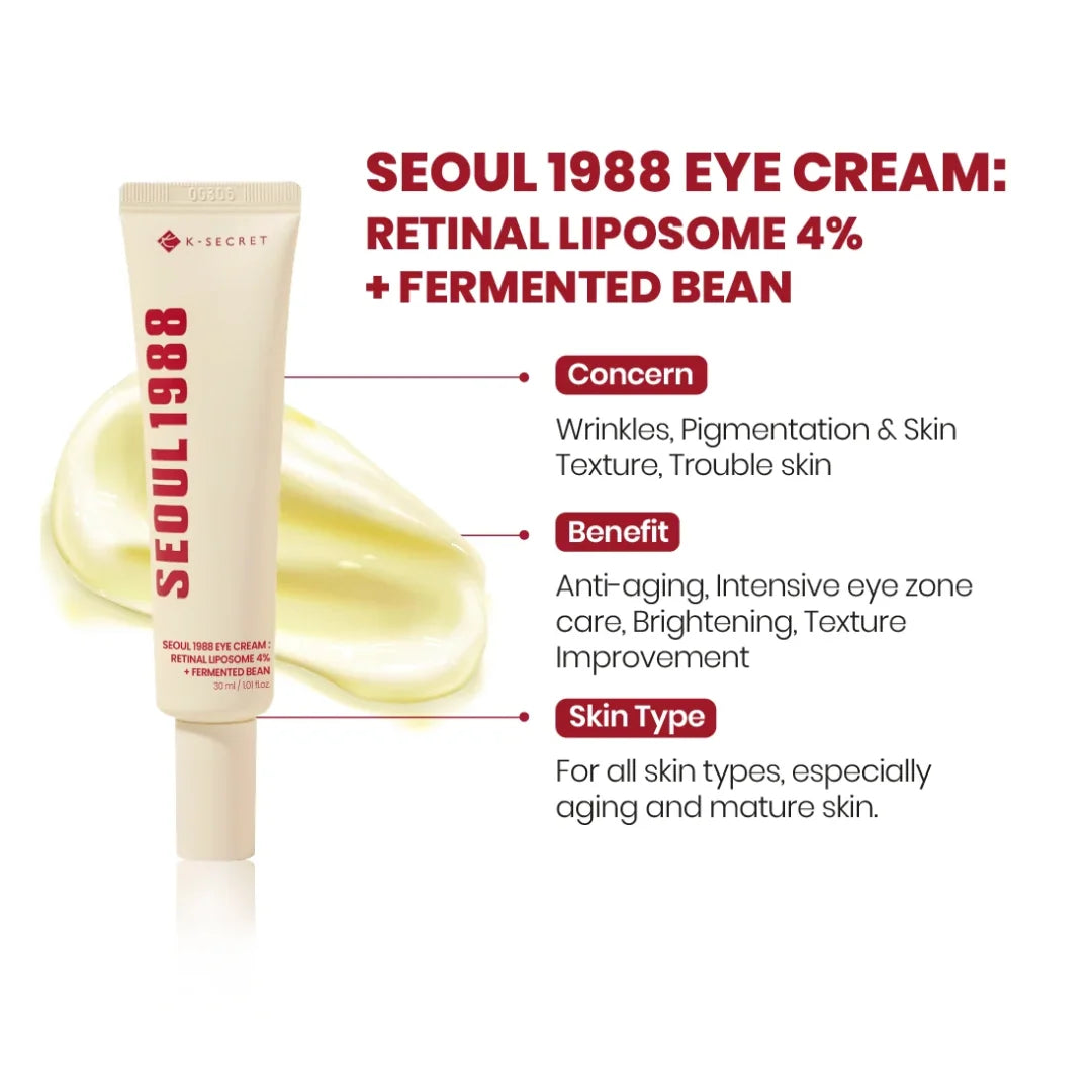 Seoul 1988 Eye Cream: Retinal Liposome 4% + Fermented Bean