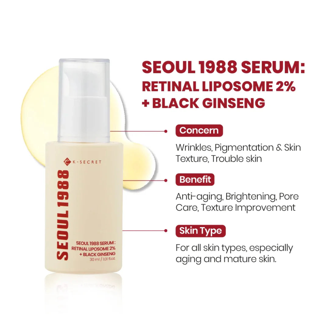 Seoul 1988 Serum : Retinal Liposome 2% + Black Ginseng