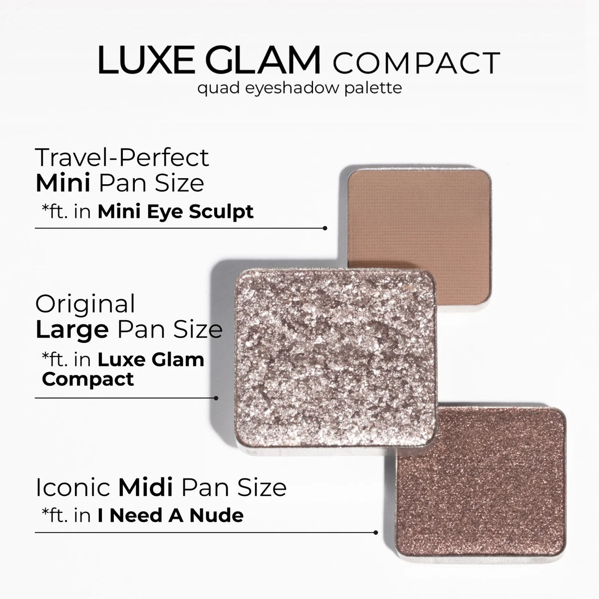 Luxe Glam Compact Quad Eyeshadow Palette