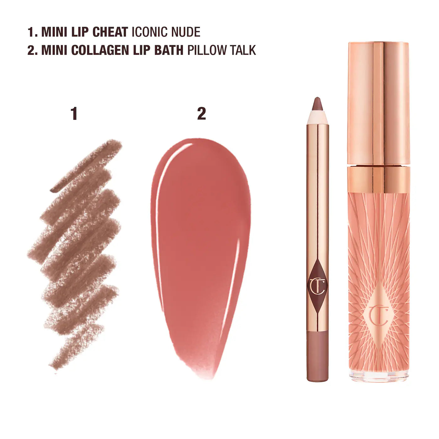 Glossy Nude Pink Lip Duo