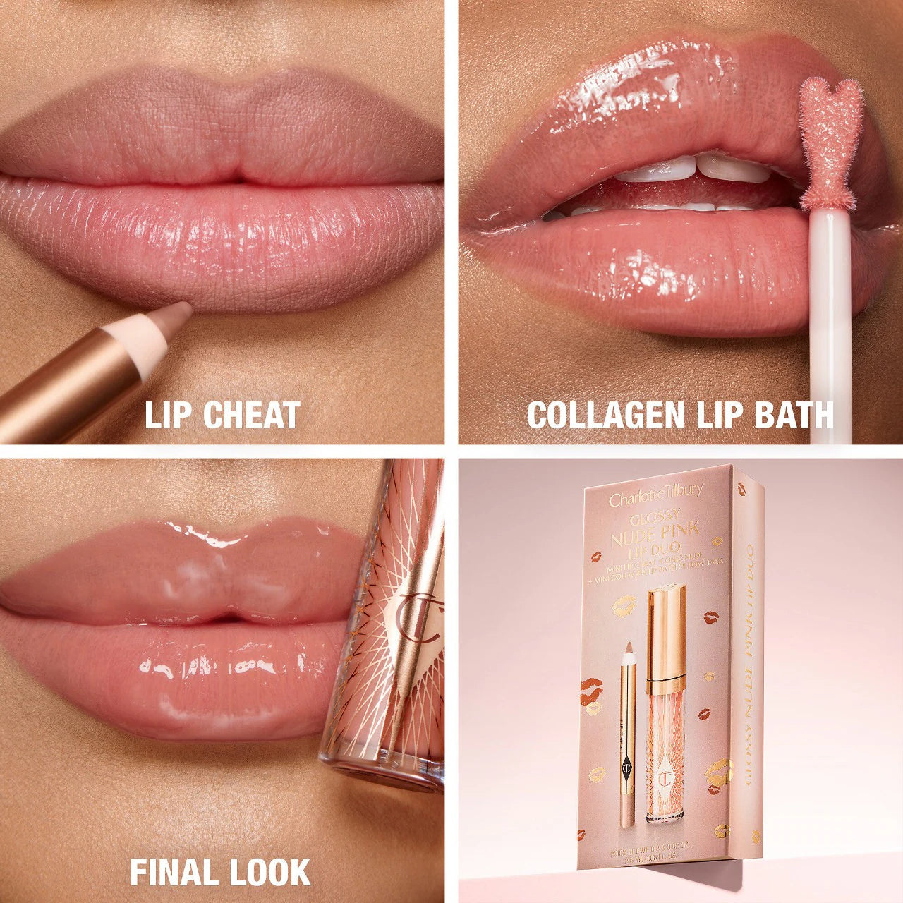 Glossy Nude Pink Lip Duo